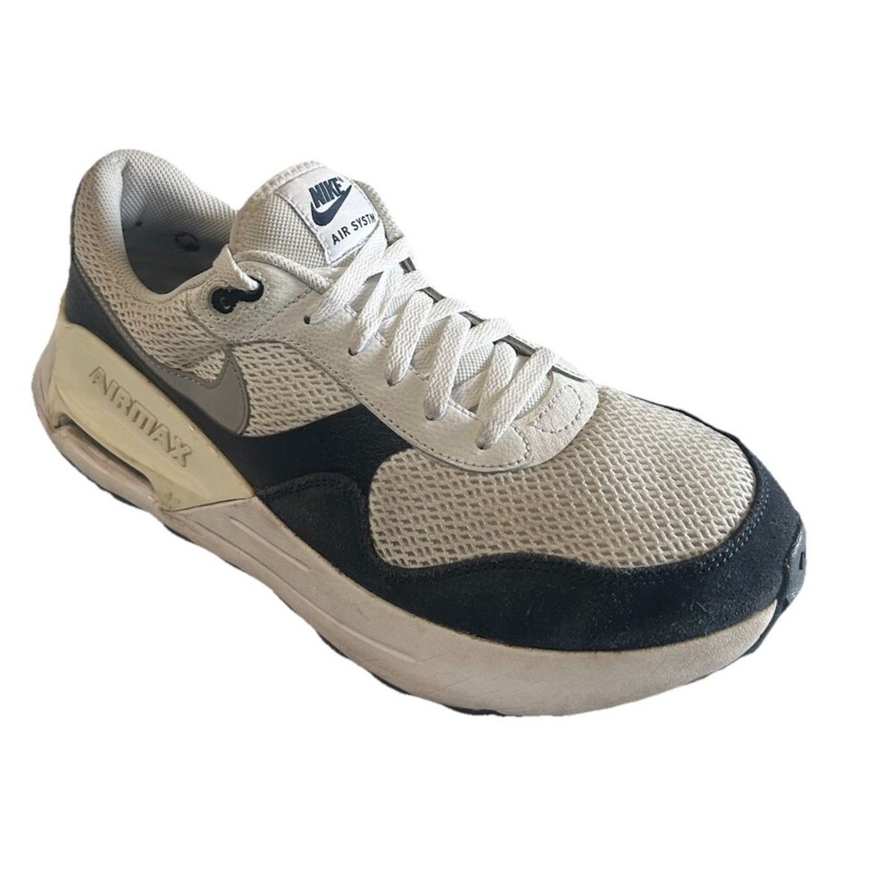 Nike Air Max System Men’s Size 11.5 White Black Shoes Sneakers DM9537-102